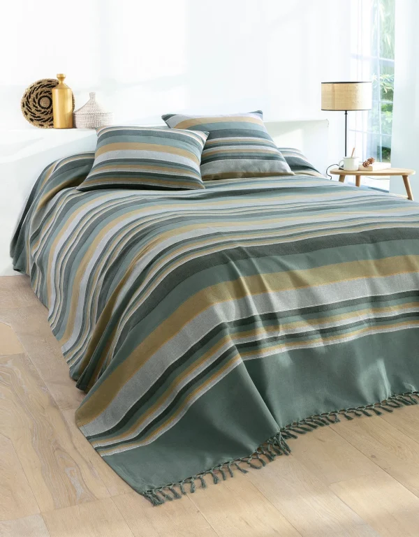 Blancheporte Plaid Jeté Multicolore Coton Tissage Artisanal marques pas cher 3