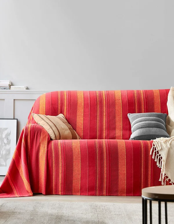 Top ventes Blancheporte Plaid Jeté Multicolore Coton Tissage Artisanal 1