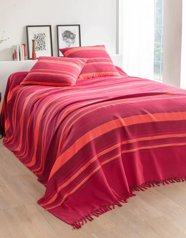 Top ventes Blancheporte Plaid Jeté Multicolore Coton Tissage Artisanal 3