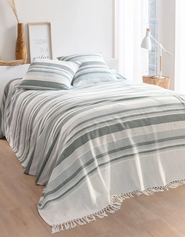 Blancheporte Plaid Jeté Multicolore Coton Tissage Artisanal REMISE 4