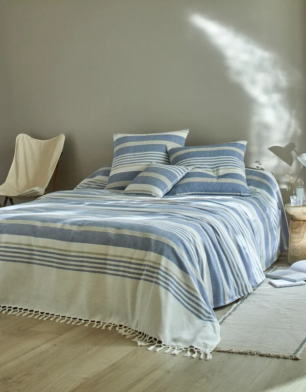 Blancheporte Plaid Jeté Multicolore Coton Tissage Artisanal marque pas cher 3