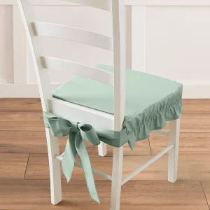 Blancheporte Housse Chaise Unie Volantée Coton Bachette Couleurs variées 7