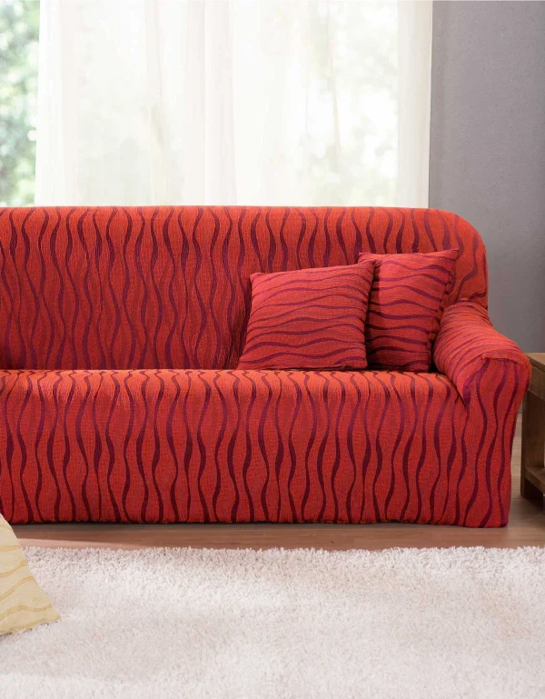 Blancheporte Housse De Salon Jacquard Extensible Imprimé “vagues” mode tendance 1