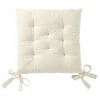 Colombine Galette De Chaise Carrée Unie Coton Bachette – Lot De 2 Prix très abordable 14
