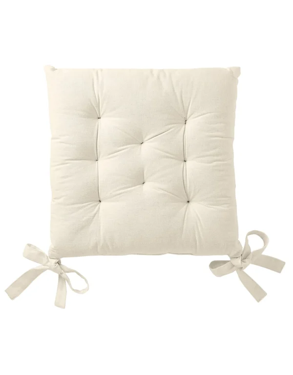 Colombine Galette De Chaise Carrée Unie Coton Bachette – Lot De 2 Prix très abordable 1
