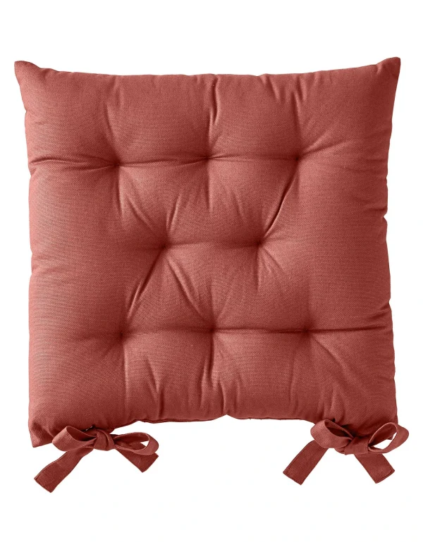 offre spéciale Colombine Galette De Chaise Carrée Unie Coton Bachette – Lot De 2 1