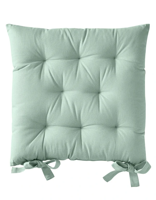 meilleur cadeau Colombine Galette De Chaise Carrée Unie Coton Bachette – Lot De 2 1