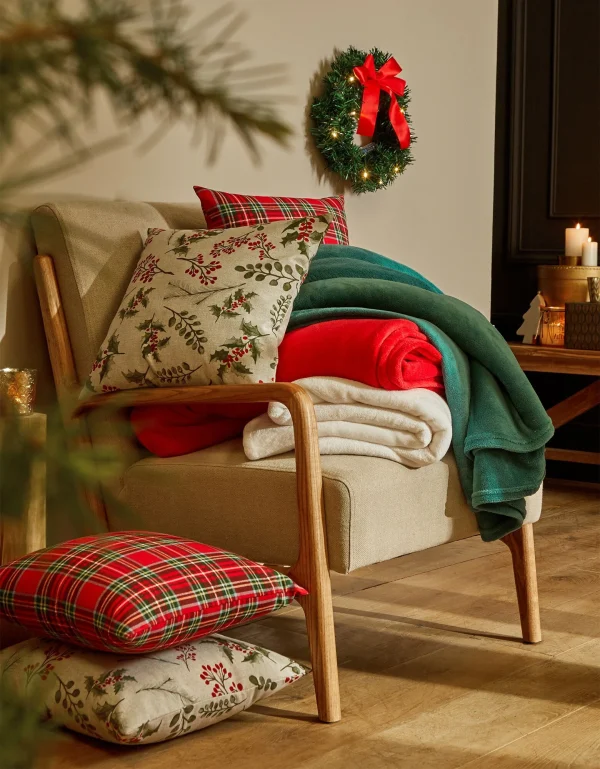 design à la mode Blancheporte Lot De 2 Housses De Coussin Imprimé Houx 3