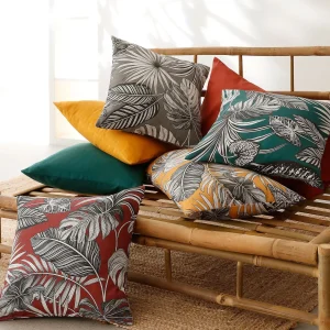 Blancheporte Housse De Coussin Imprimé Tropical – Lot De 2 soldes pas cher 9