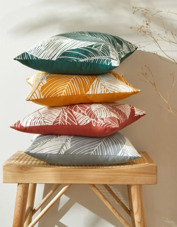à prix d'occasion Blancheporte Housse De Coussin Carrée Imprimé Feuillage – Lot De 2 6