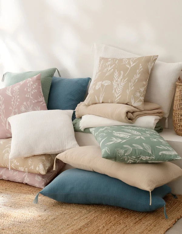 jusqu'à Blancheporte Housse De Coussin Double Gaze De Coton – Lot De 2 4