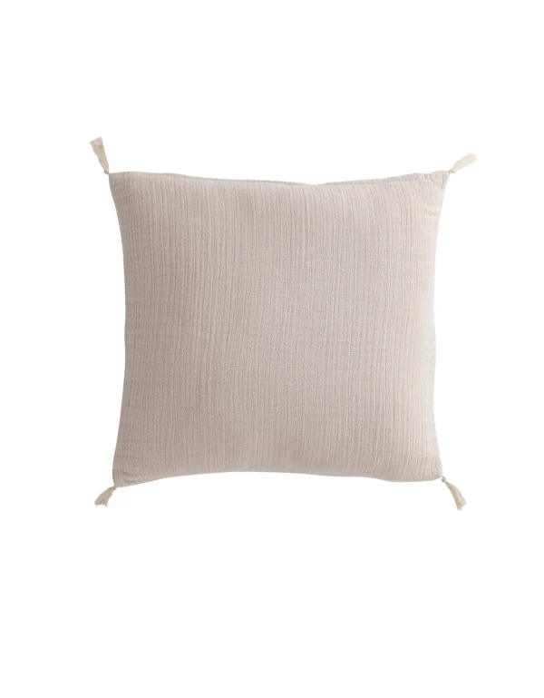 magasin en ligne france Blancheporte Housse De Coussin Double Gaze De Coton – Lot De 2 1