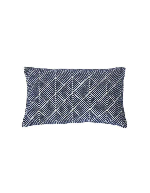 le grand escompte Blancheporte Coussin Rectangulaire Jacquard Velours Effet Géométrique 1