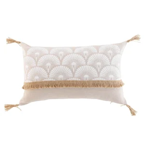 mode pas chere Blancheporte Coussin Imprimé Frange Et Pompons En Jute 6